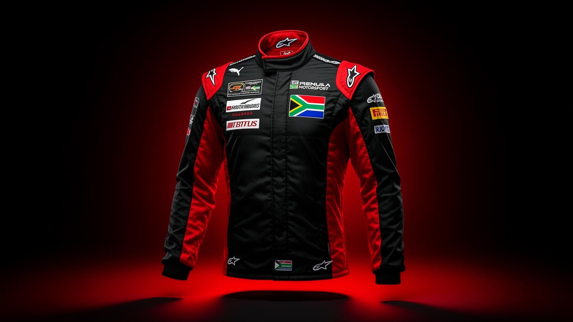 RaceGear SA flagship black and red motorsport racing jacket